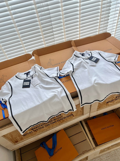 Timo / Louis Vuitton Two-Tone Line Print T-Shirt