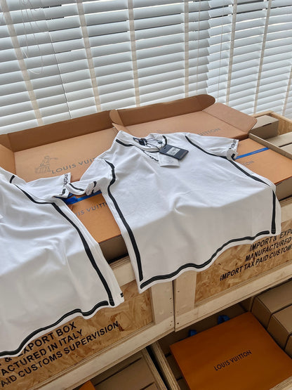 Timo / Louis Vuitton Two-Tone Line Print T-Shirt