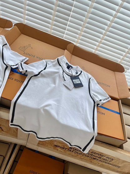 Timo / Louis Vuitton Two-Tone Line Print T-Shirt