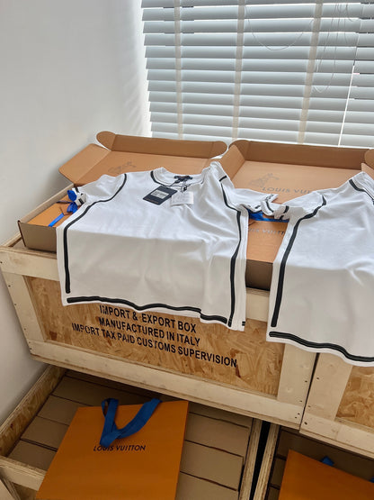 Timo / Louis Vuitton Two-Tone Line Print T-Shirt