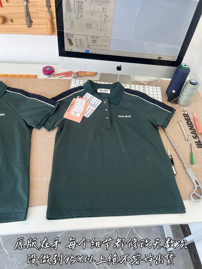 Timo / Miu Miu Dark Green Short-Sleeved T-Shirt