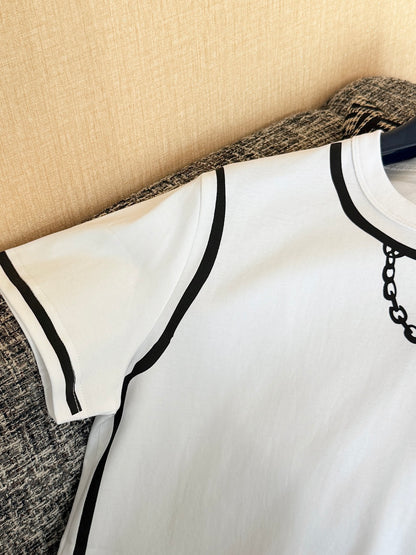 Timo / Louis Vuitton Two-Tone Line Print T-Shirt