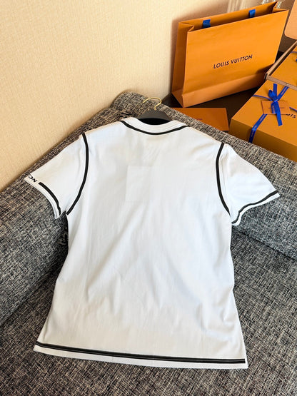Timo / Louis Vuitton Two-Tone Line Print T-Shirt
