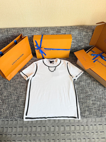 Timo / Louis Vuitton Two-Tone Line Print T-Shirt