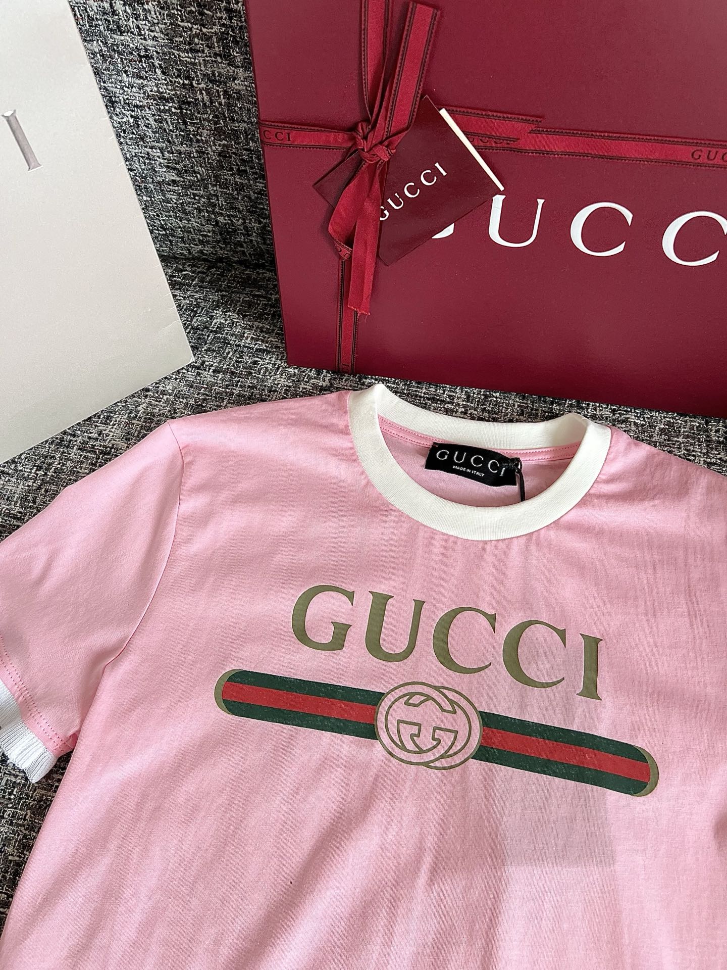 Timo / Gucci Webbing Tape-trimmed Short-Sleeve T-shirt