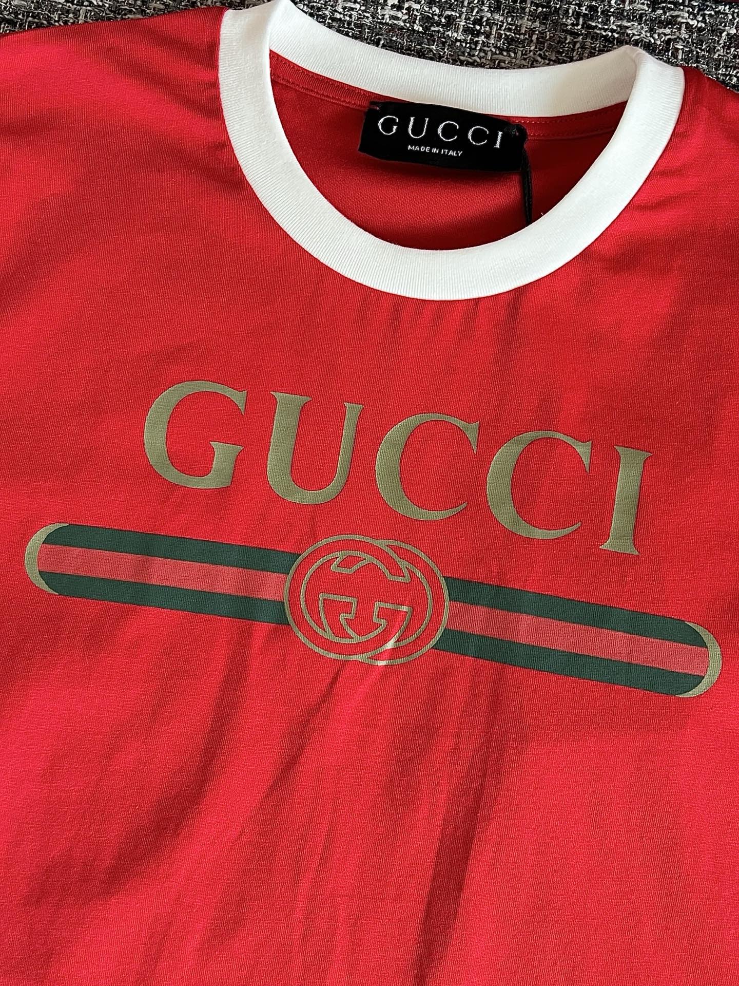 Timo / Gucci Webbing Tape Embellished Short-Sleeved T-Shirt