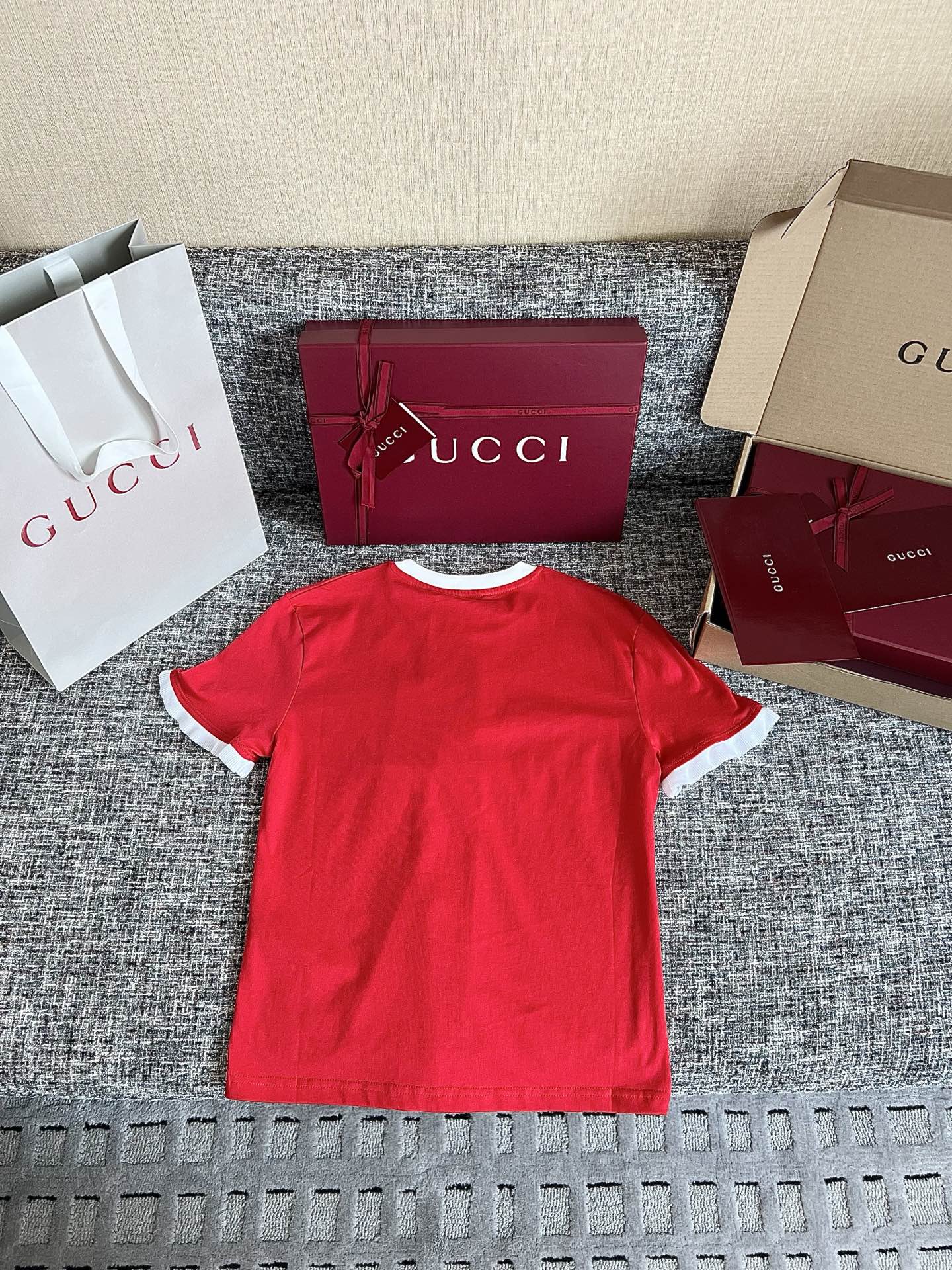 Timo / Gucci Webbing Tape Embellished Short-Sleeved T-Shirt