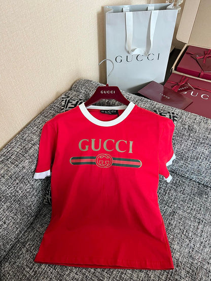 Timo / Gucci Webbing Tape Embellished Short-Sleeved T-Shirt