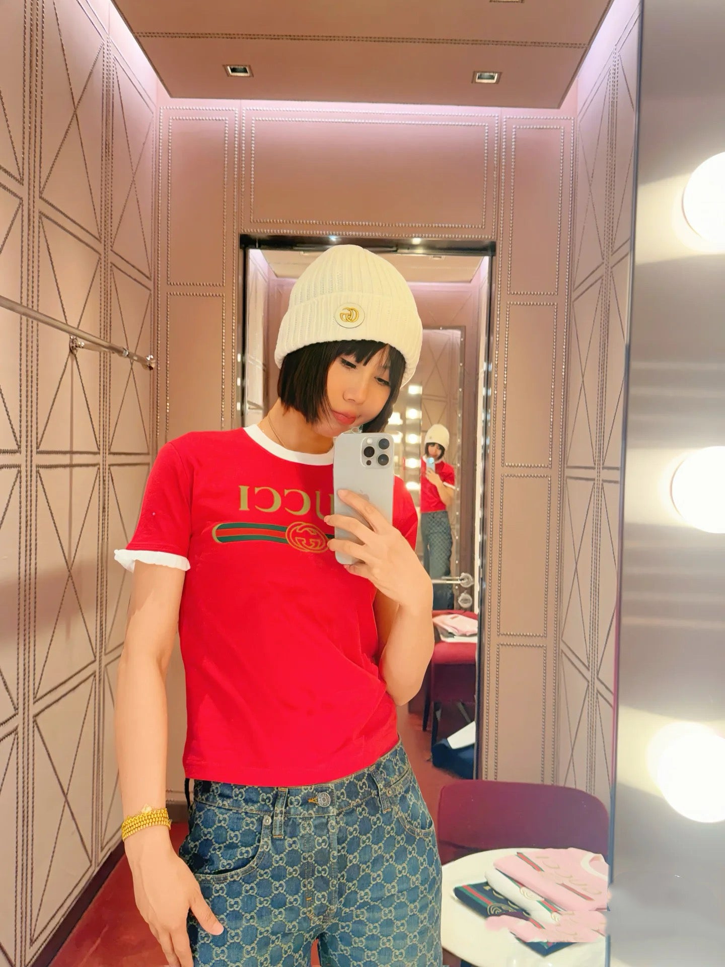 Timo / Gucci Webbing Tape Embellished Short-Sleeved T-Shirt