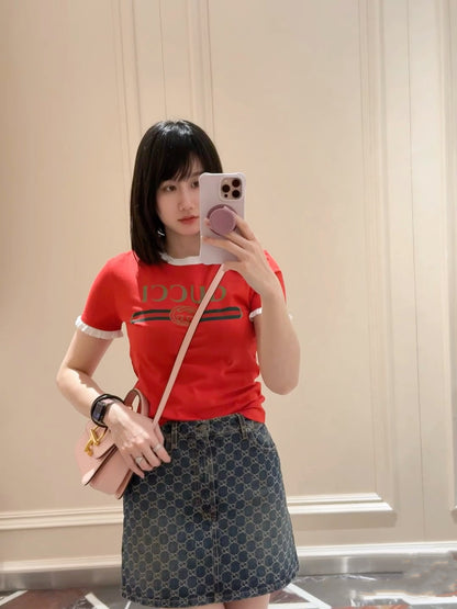 Timo / Gucci Webbing Tape Embellished Short-Sleeved T-Shirt