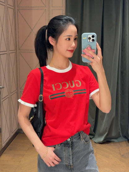 Timo / Gucci Webbing Tape Embellished Short-Sleeved T-Shirt