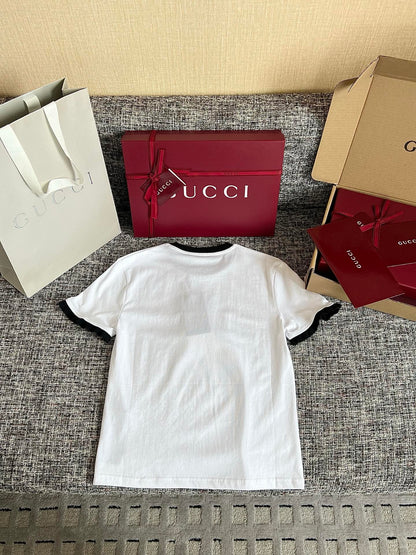 Timo / Gucci webbing tape decoration short-sleeved T-shirt