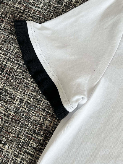 Timo / Gucci webbing tape decoration short-sleeved T-shirt