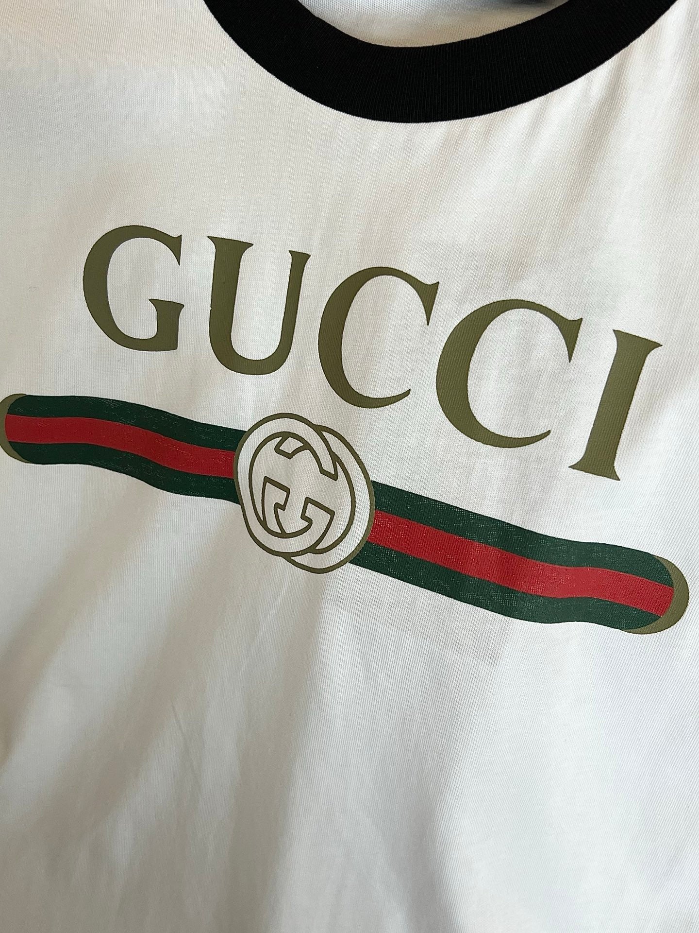 Timo / Gucci webbing tape decoration short-sleeved T-shirt