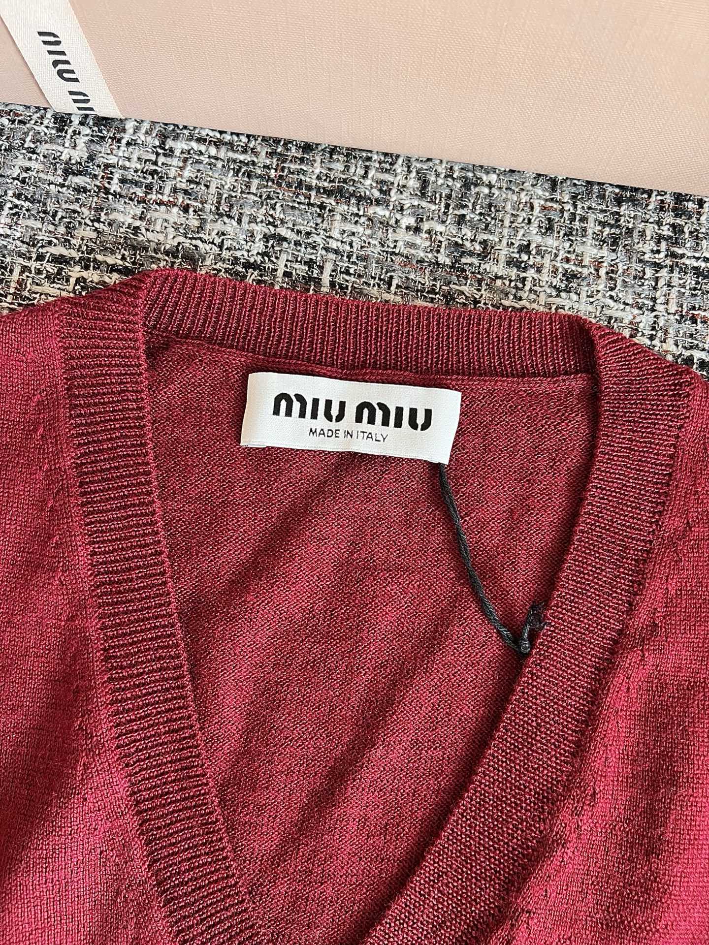 Timo / Miu Miu Red Knit Short-Sleeve T-Shirt
