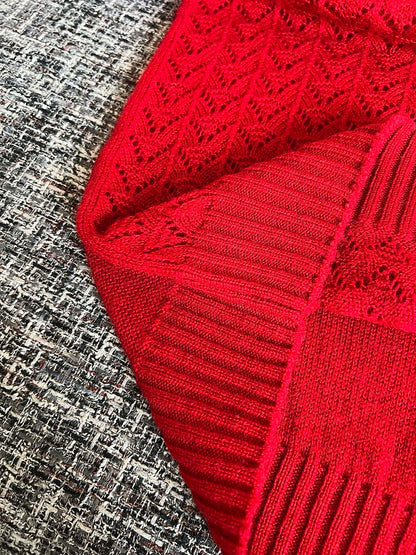 Timo / Miu Miu Red Knit Short-Sleeve T-Shirt