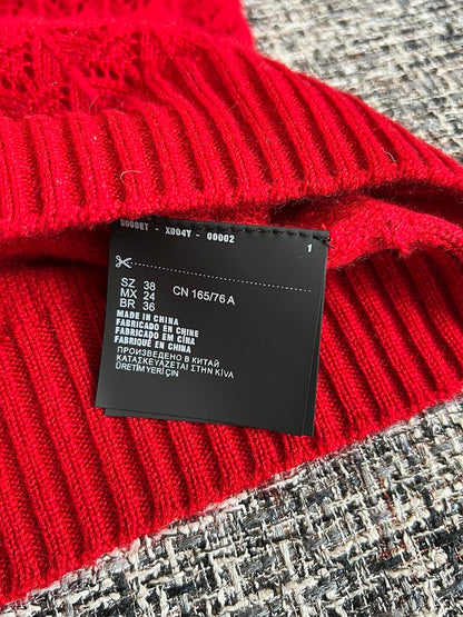 Timo / Miu Miu Red Knit Short-Sleeve T-Shirt
