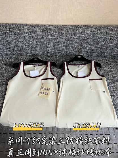 Timo / Chanel Two-tone GG Pattern Knit Vest
