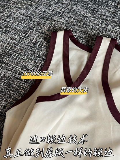 Timo / Chanel Two-tone GG Pattern Knit Vest