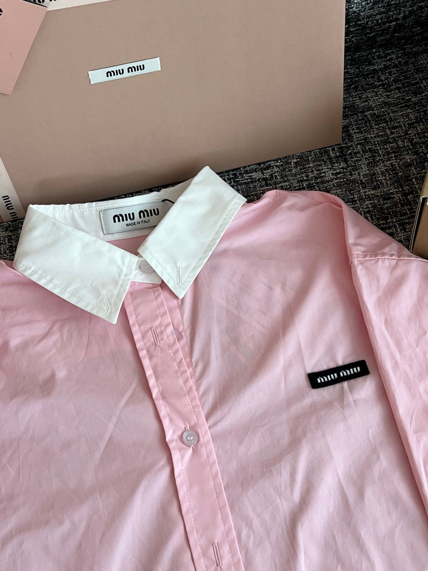 Timo / Miu Miu Peter Pan Collar Short-Sleeved Shirt