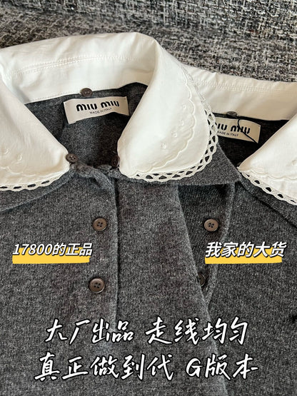 티모 / 미우미우 피터팬 칼라 니트 반팔