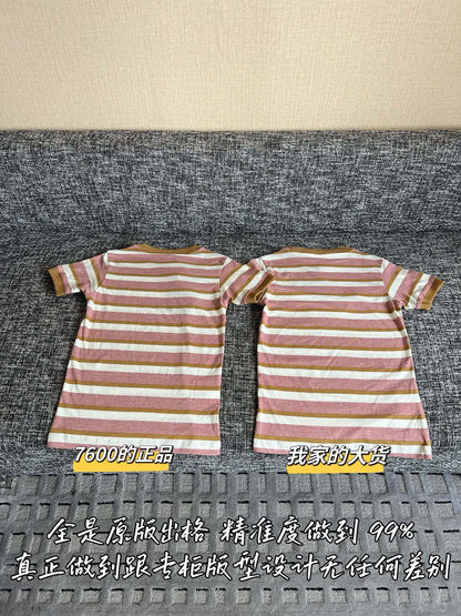 TMO / Prada off-white striped short-sleeve
