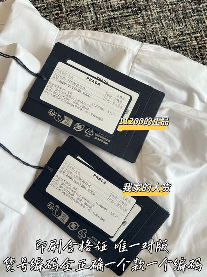 티모 / 프라다  허리 조임 주름 플리츠 미니 원피스 셔츠
