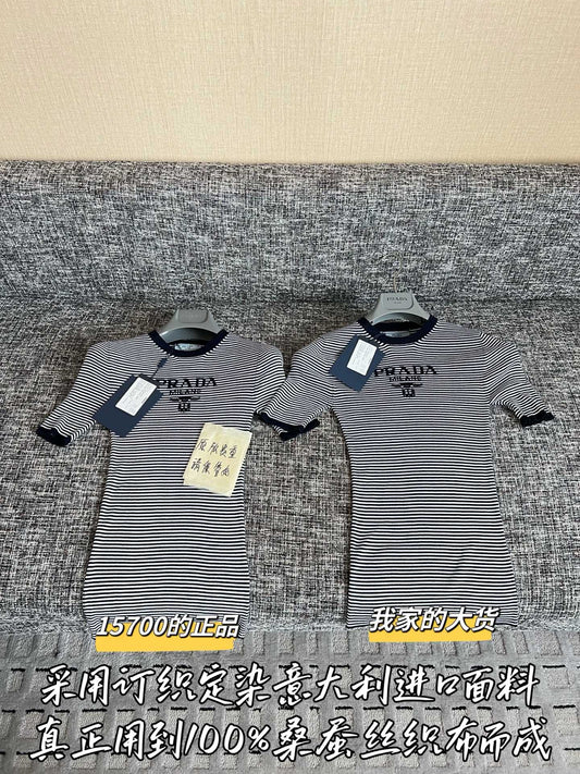 Timo / Prada Letter Jacquard Knit Short-Sleeve
