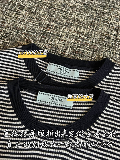 Timo / Prada Letter Jacquard Knit Short-Sleeve