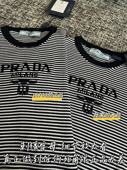 Timo / Prada Letter Jacquard Knit Short-Sleeve