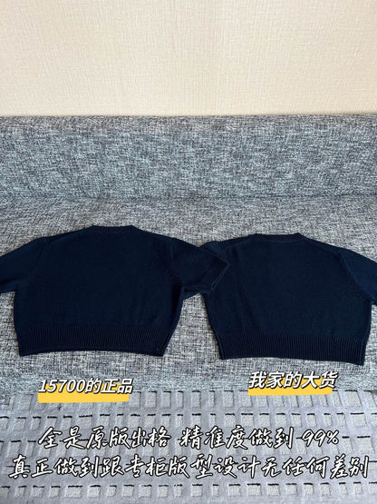 Timo / Prada 26 Early Spring New Knitted Short-sleeved Top
