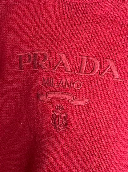TMO / Prada Logo Embroidered Knit Short Sleeve