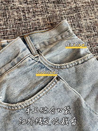 Timo / Acne Studios 투피스 느낌 찢어진 청바지