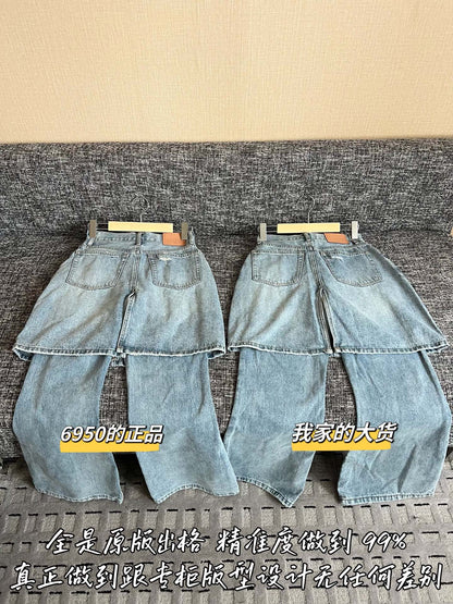 Timo / Acne Studios 투피스 느낌 찢어진 청바지