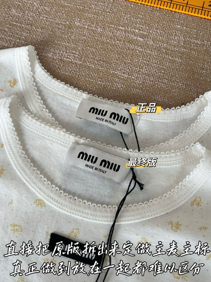 티모 / 미우미우 노랑 플라워 프린트 반팔