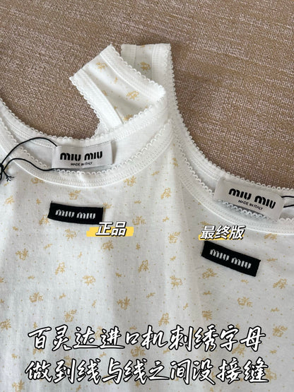 티모 / 미우미우 노랑 플라워 프린트 조끼