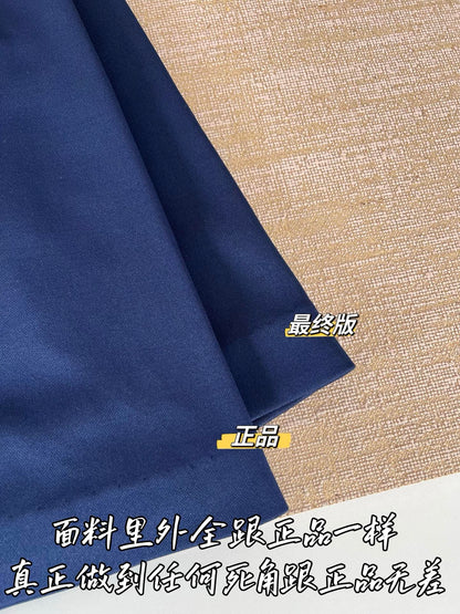 Timo / Miu Miu pleated compressed logo blue mini skirt