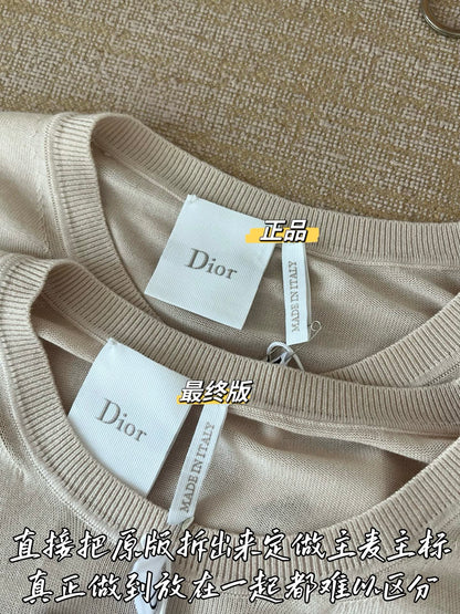 티모 / 디올 리본 테두리 니트 반팔