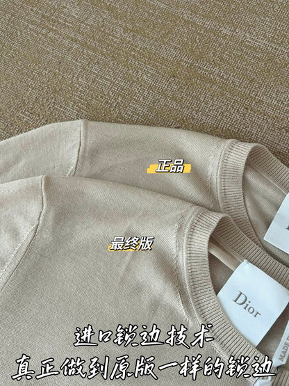 티모 / 디올 리본 테두리 니트 반팔