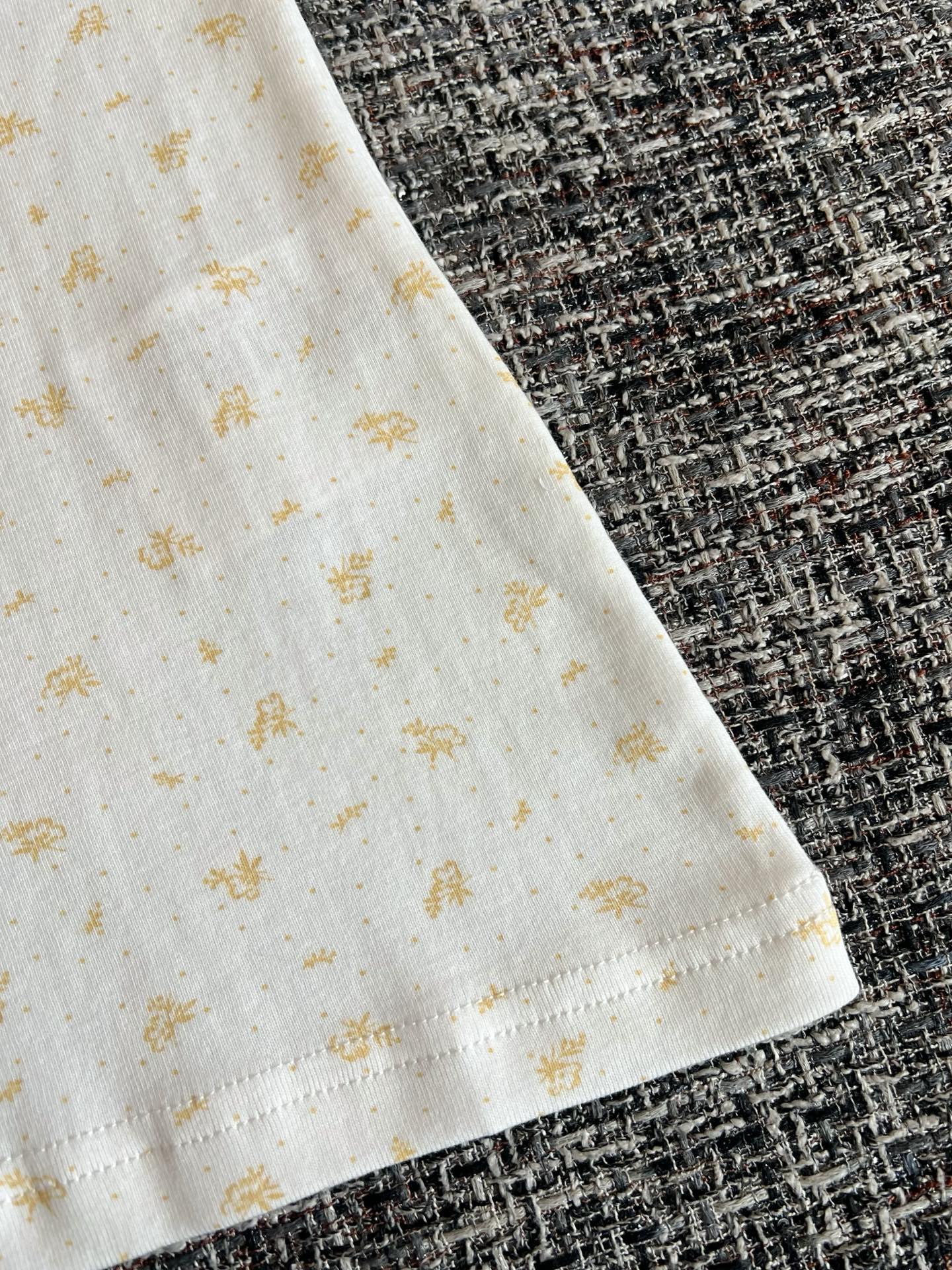 Timo / Miu Miu Yellow Floral Print Short Sleeve