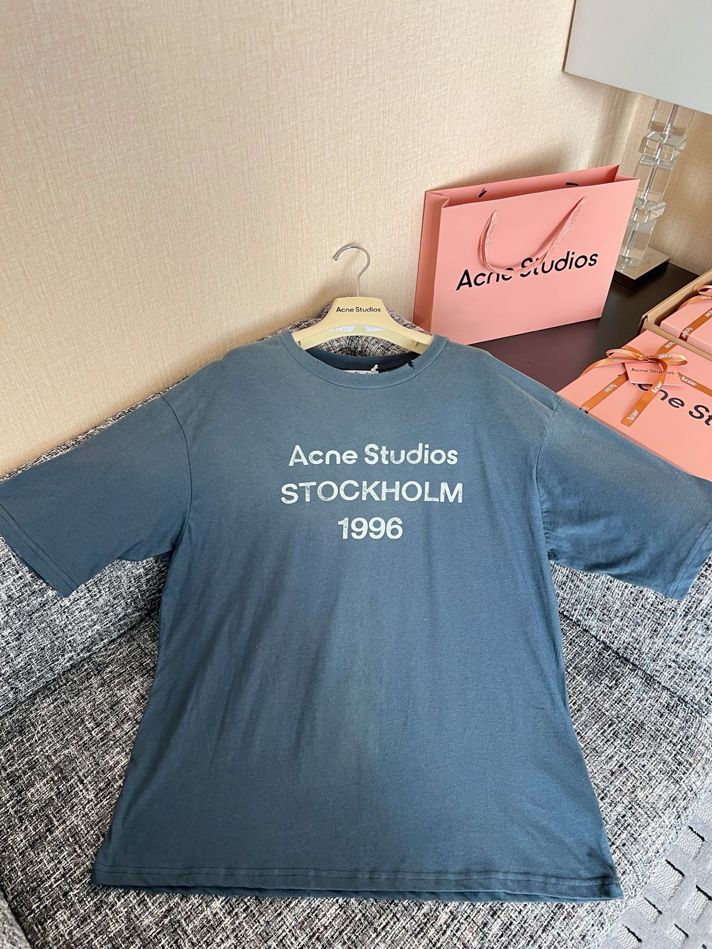 Timo / Acne Studios Vintage Lettering Washed Short-Sleeved T-Shirt