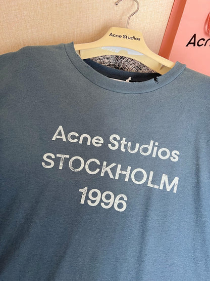 Timo / Acne Studios Vintage Lettering Washed Short-Sleeved T-Shirt