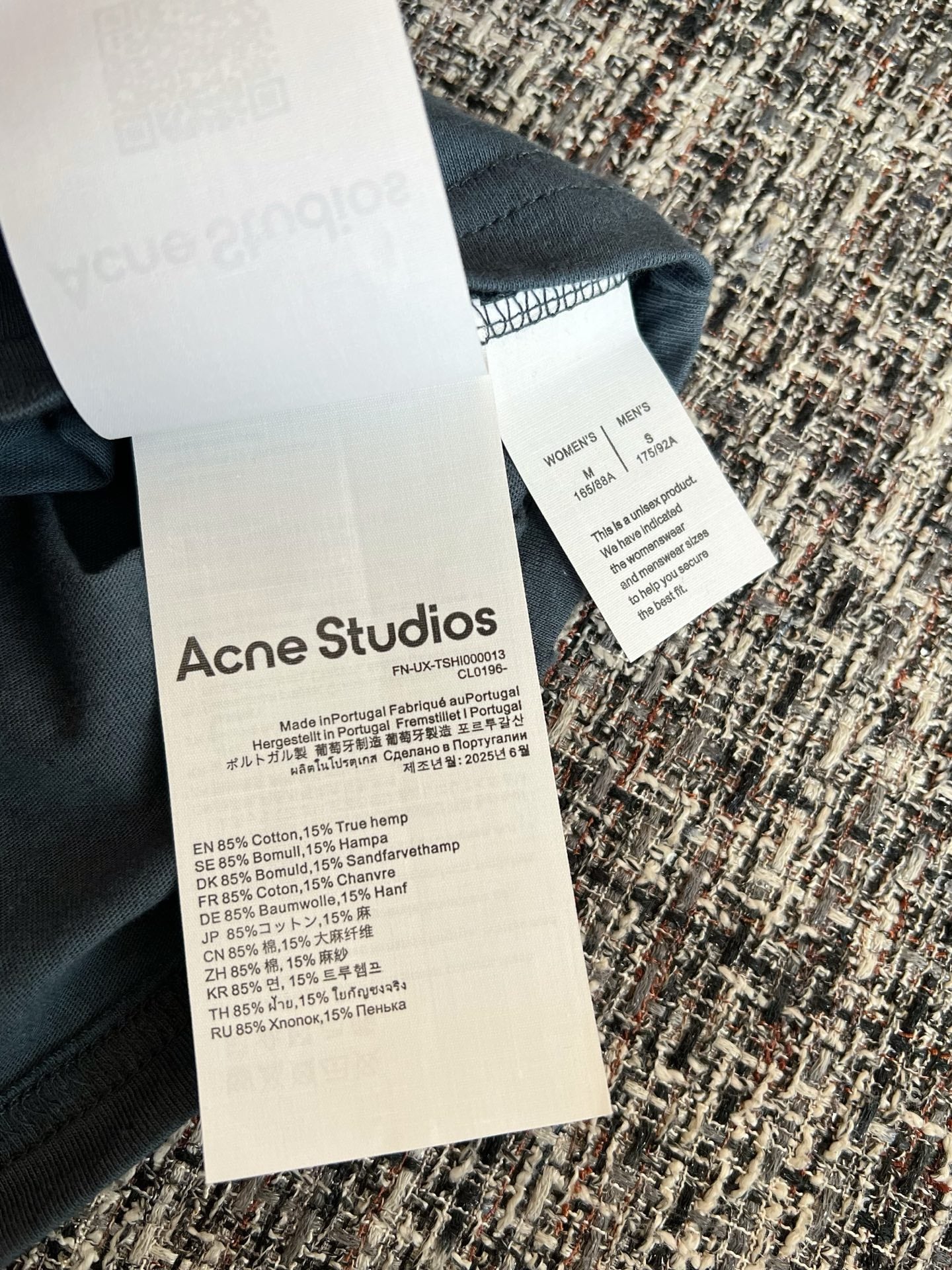 Timo / Acne Studios Vintage Lettering Washed Short-Sleeved T-Shirt
