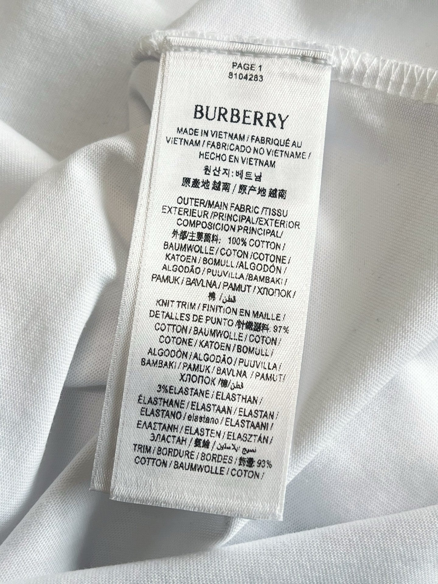 V Factory / Burberry Long Sleeve