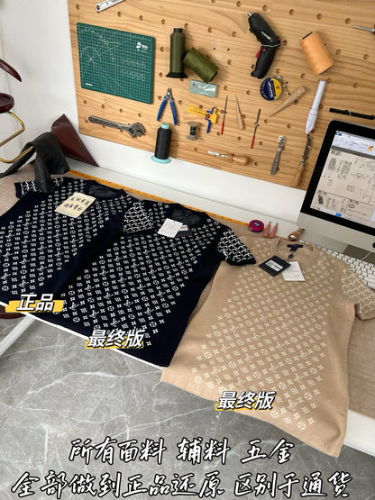 Timo / Louis Vuitton Monogram Knit Short-Sleeve T-Shirt