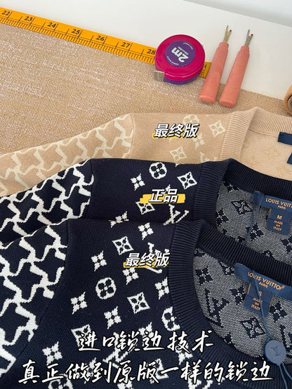 Timo / Louis Vuitton Monogram Knit Short-Sleeve T-Shirt