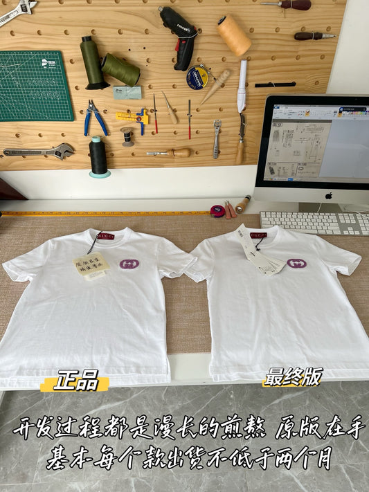 Timo / Gucci Double G Flocked Short-Sleeve T-Shirt