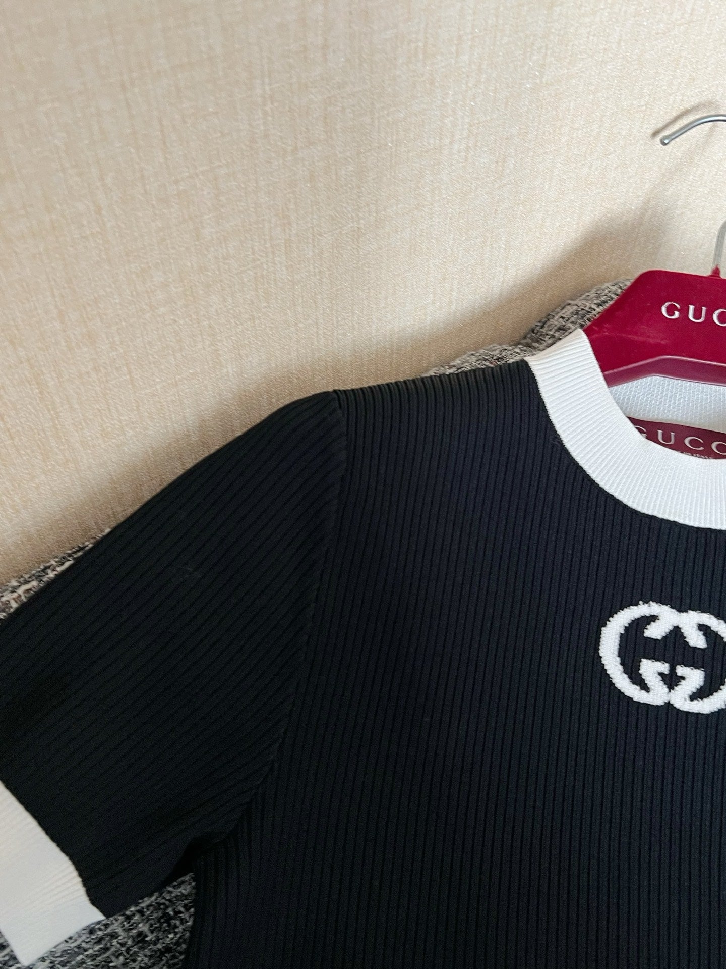 Timo / Gucci Double G Flocking Short-Sleeved T-Shirt