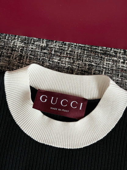 Timo / Gucci Double G Flocking Short-Sleeved T-Shirt