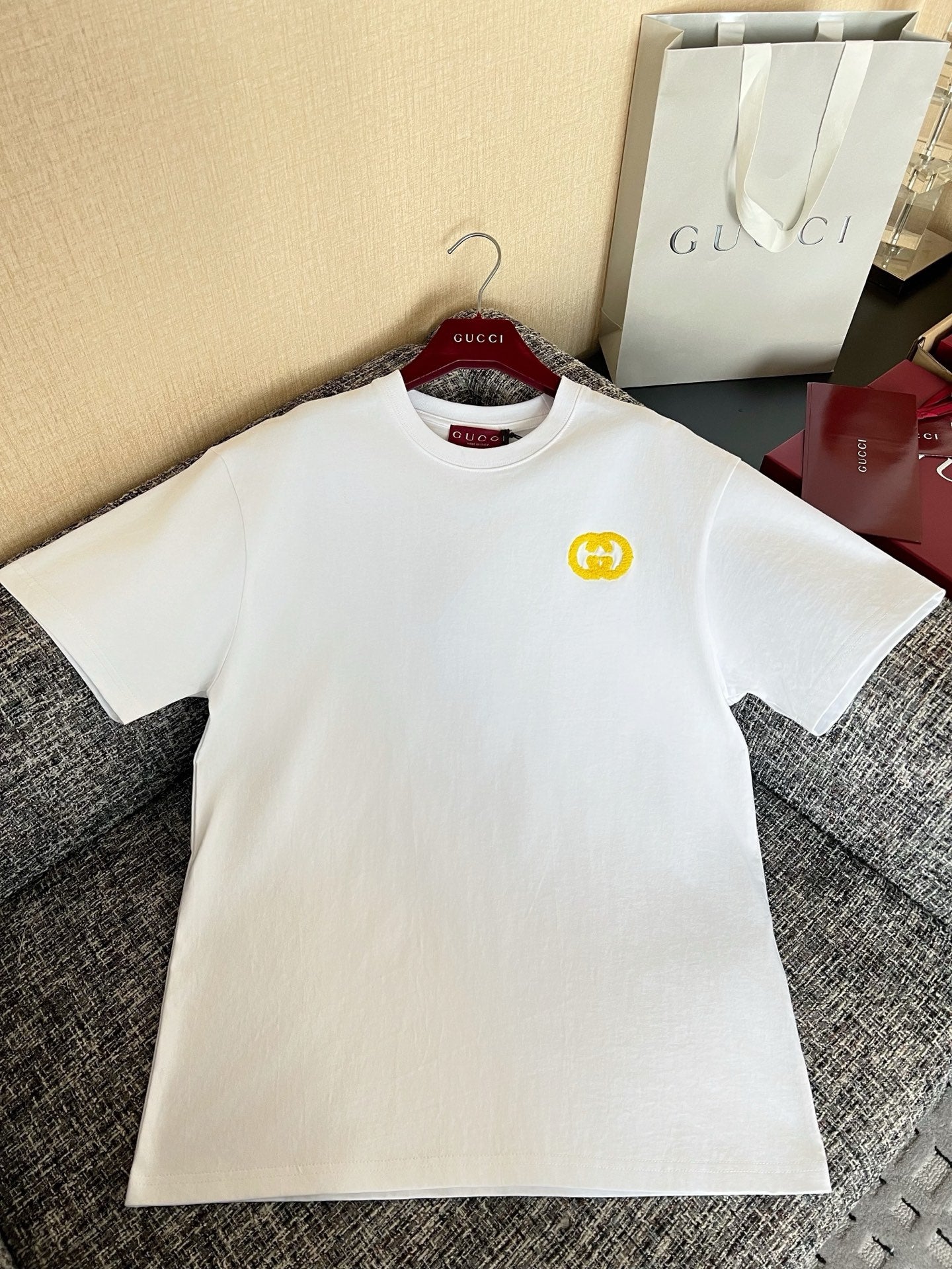Timo / Gucci Double G Flocking Short-Sleeve T-Shirt